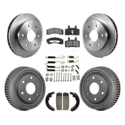 Rotors de frein à disque avant et arrière, plaquettes semi-métalliques et Kit de tambour (7 pièces) pour GMC Yuko