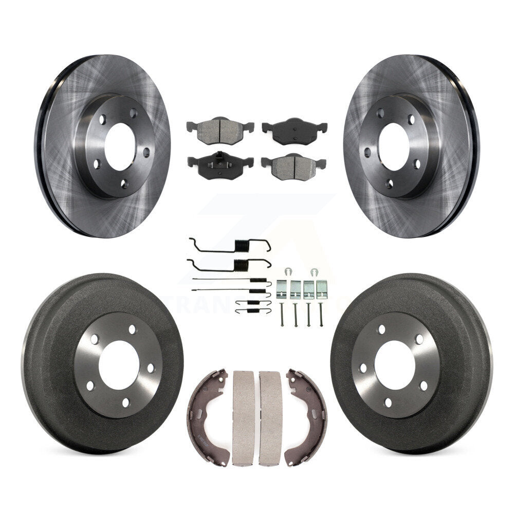 Rotors de frein avant et arrière, Kit de plaquettes et tambours semi-métalliques (7 pièces) pour Ford Escape Mazd