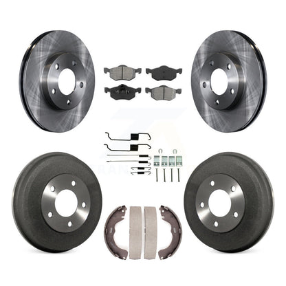 Rotors de frein avant et arrière, Kit de plaquettes et tambours semi-métalliques (7 pièces) pour Ford Escape Mazd