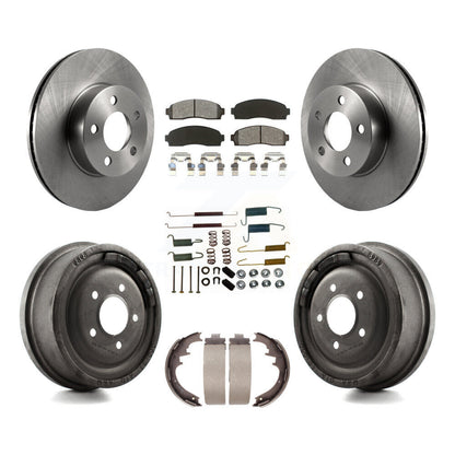 Rotors de frein avant et arrière, Kit de plaquettes et tambour semi-métalliques (7 pièces) pour Ford Ranger Mazd