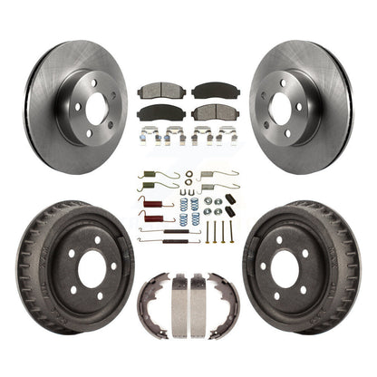 Rotors de frein avant et arrière, Kit de plaquettes et tambour semi-métalliques (7 pièces) pour Ford Ranger Mazd