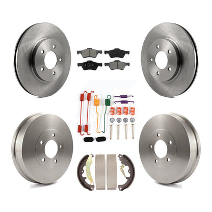 Rotors de frein avant et arrière, Kit de plaquettes et tambours semi-métalliques (7 pièces) pour Ford Escape Mazd