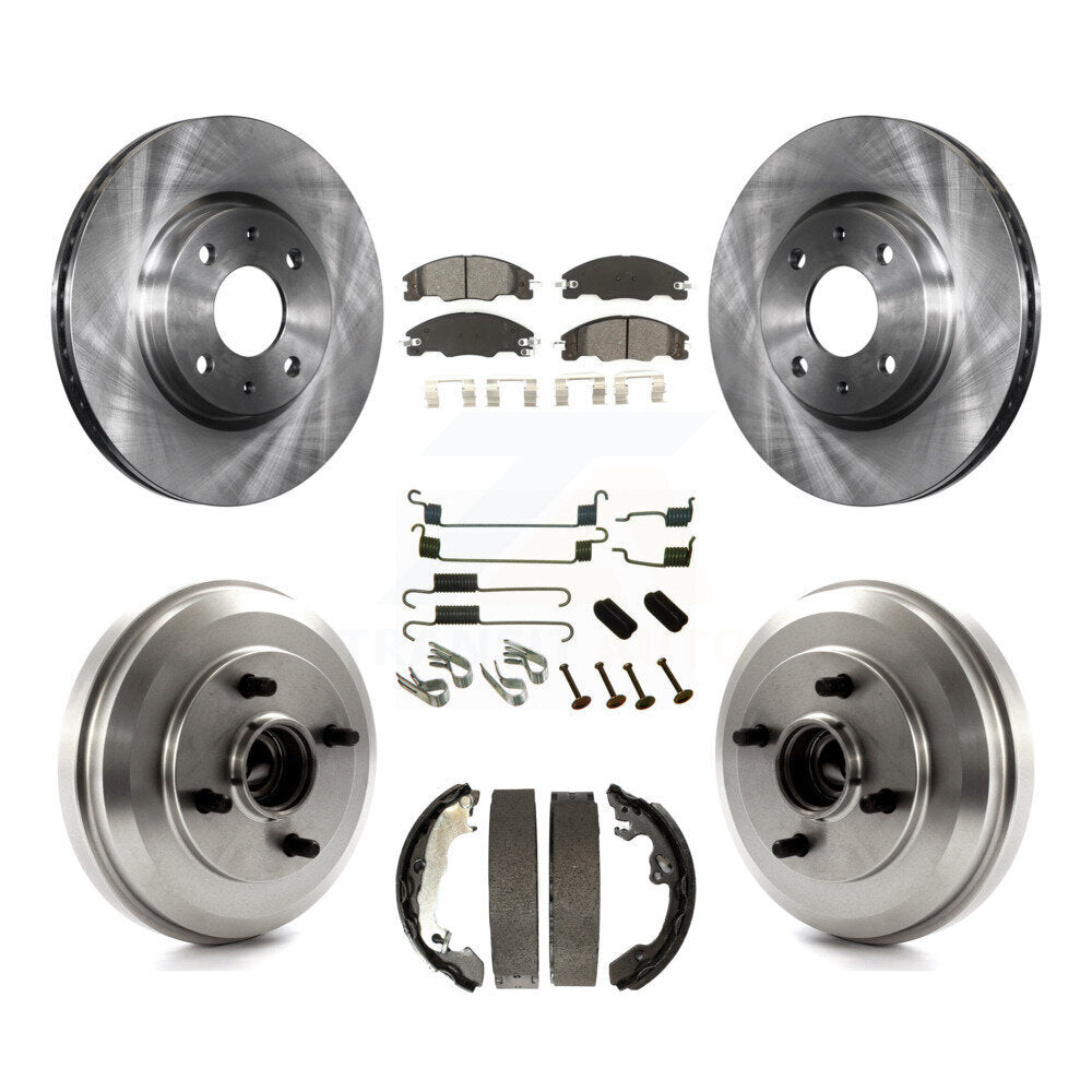 Kit de tambour à plaquettes semi-métalliques pour rotor de frein avant et arrière (7 pièces) pour Ford Focu 2009-2011