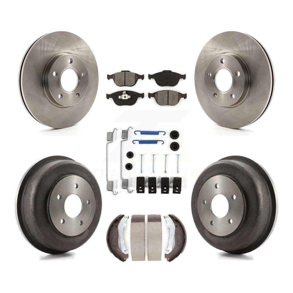 Kit de tambour à plaquettes semi-métalliques pour Rotor de frein avant et arrière (7 pièces) pour Ford Transit Connect