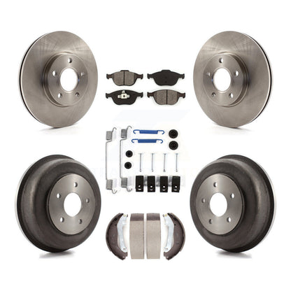 Kit de tambour à plaquettes semi-métalliques pour Rotor de frein avant et arrière (7 pièces) pour Ford Transit Connect