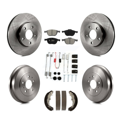Kit de tambour à plaquettes semi-métalliques pour Rotor de frein avant et arrière (7 pièces) pour Ford Focus FMSI = 100