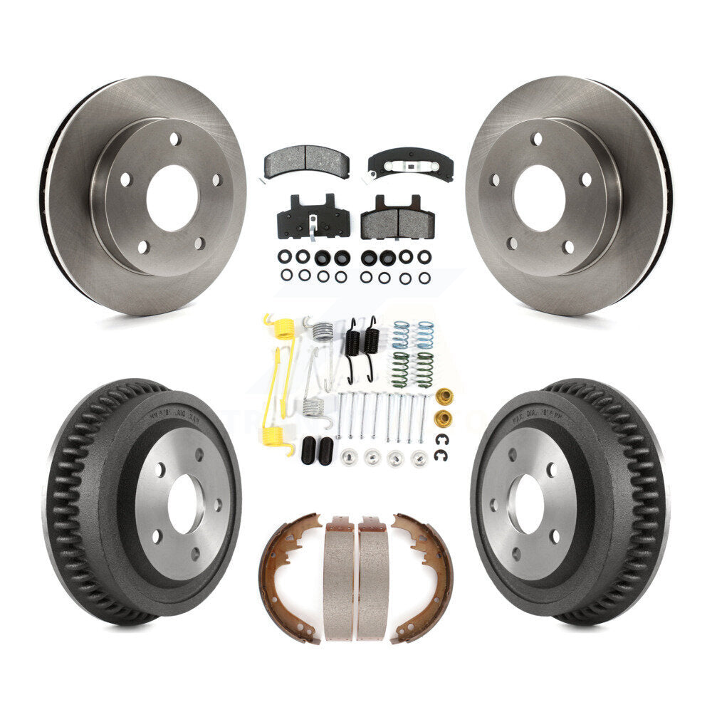 Kit de plaquettes et de tambour semi-métalliques pour Rotor de frein avant et arrière (7 pièces) pour Dodge Ram 1500 4W