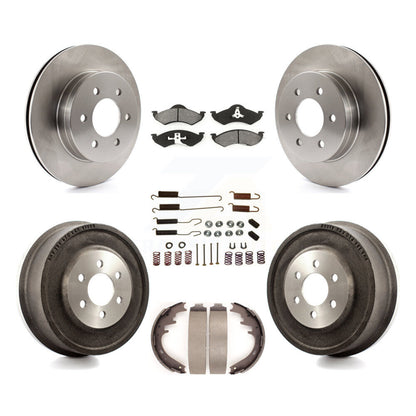 Kit de tambour à plaquettes semi-métalliques pour rotors de frein avant et arrière (7 pièces) pour Dodge Durang 98-99