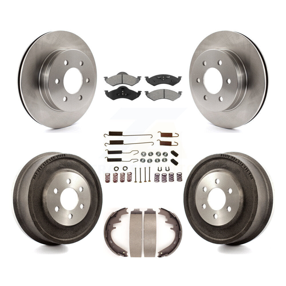 Kit de tambour à plaquettes semi-métalliques pour Rotor de frein avant et arrière (7 pièces) pour Dodge Dakota Durang