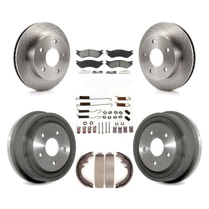 Kit de plaquettes et de tambour semi-métalliques pour Rotor de frein avant et arrière (7 pièces) pour Dodge Ram 1500 4W