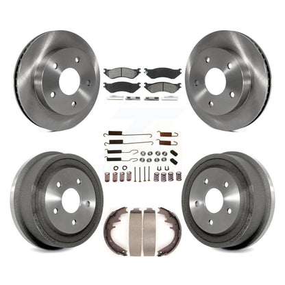 Kit de plaquettes et de tambour semi-métalliques pour Rotor de frein avant et arrière (7 pièces) pour Dodge Ram 1500 RW