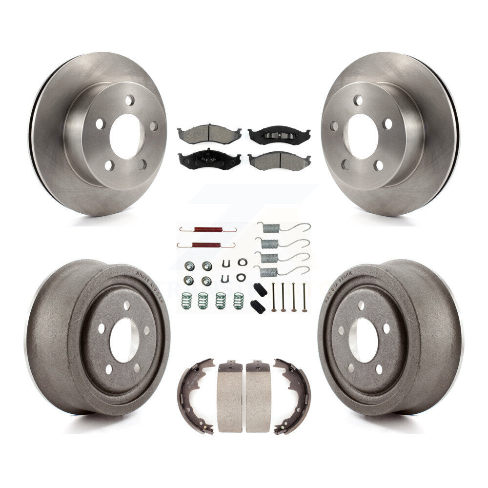 Kit de plaquettes et de tambour semi-métalliques pour Rotor de frein avant et arrière (7 pièces) pour Jeep Wrangler T