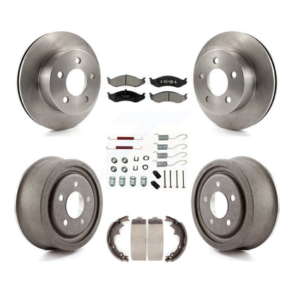 Kit de plaquettes et de tambour semi-métalliques pour Rotor de frein avant et arrière (7 pièces) pour Jeep Wrangler T