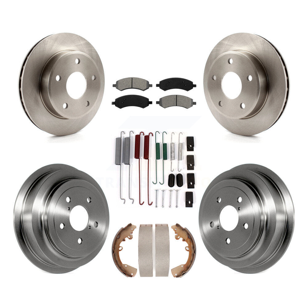 Kit de plaquettes et de tambour semi-métalliques pour Rotor de frein avant et arrière (7 pièces) pour Dakota Dodge Ra