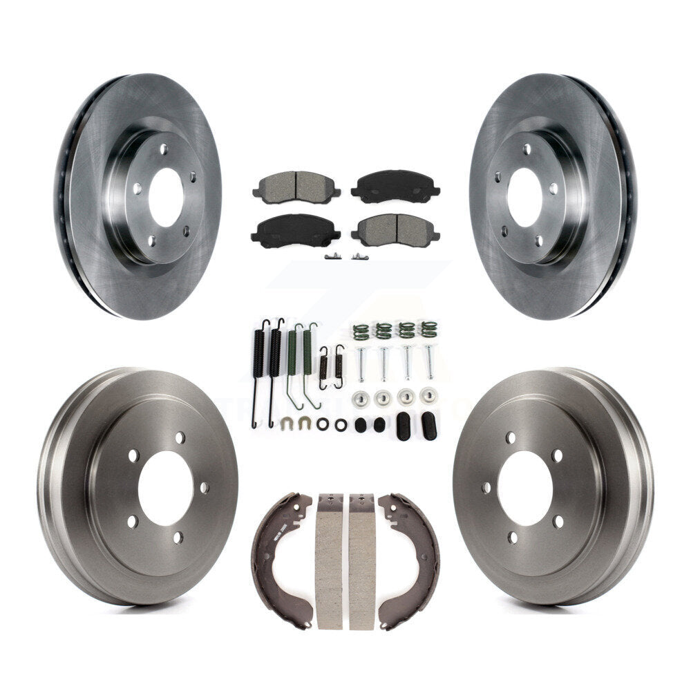 Kit de tambour à plaquettes semi-métalliques pour Rotor de frein avant et arrière (7 pièces) pour Jeep Patriot Compas