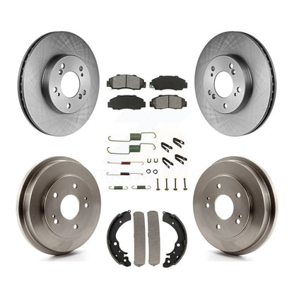 Kit de tambour à plaquettes semi-métalliques pour rotor de frein avant et arrière (7 pièces) pour Honda CR-1997-2001