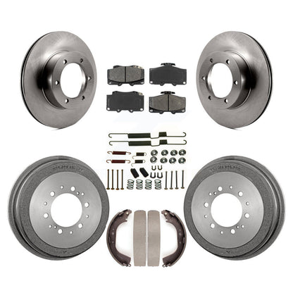 Rotor de frein à disque avant et arrière, Kit de plaquettes et de tambour semi-métalliques (7 pièces) pour Toyota Picku