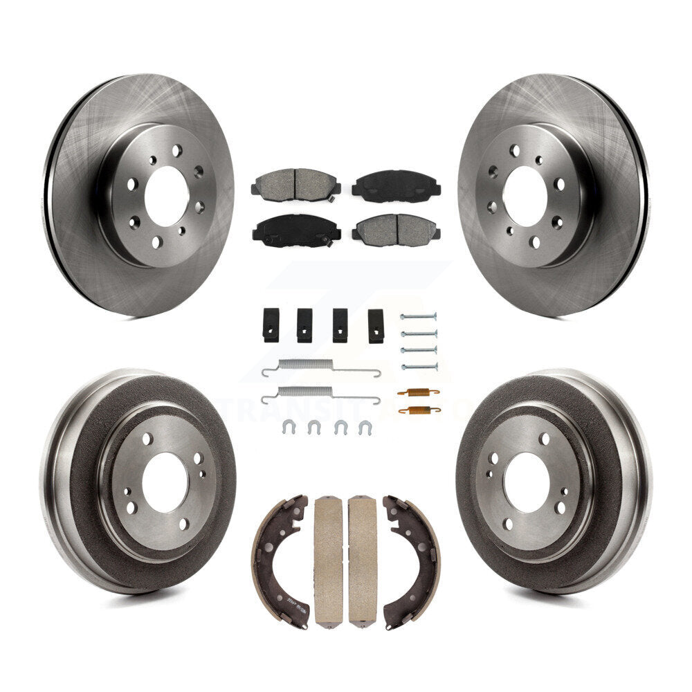 Kit de tambour à plaquettes semi-métalliques pour Rotor de frein avant et arrière (7 pièces) pour Honda Civic Acura E