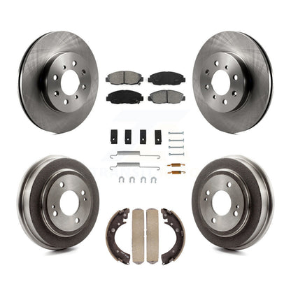Kit de tambour à plaquettes semi-métalliques pour Rotor de frein avant et arrière (7 pièces) pour Honda Civic Acura E