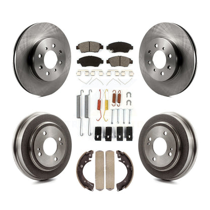 Kit de tambours à plaquettes semi-métalliques pour rotors de frein avant et arrière (7 pièces) pour Honda Fi 2007-2008