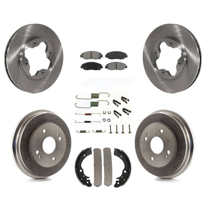 Rotors de frein à disque avant et arrière, Kit de plaquettes et de tambour semi-métalliques (7 pièces) pour Honda Accor