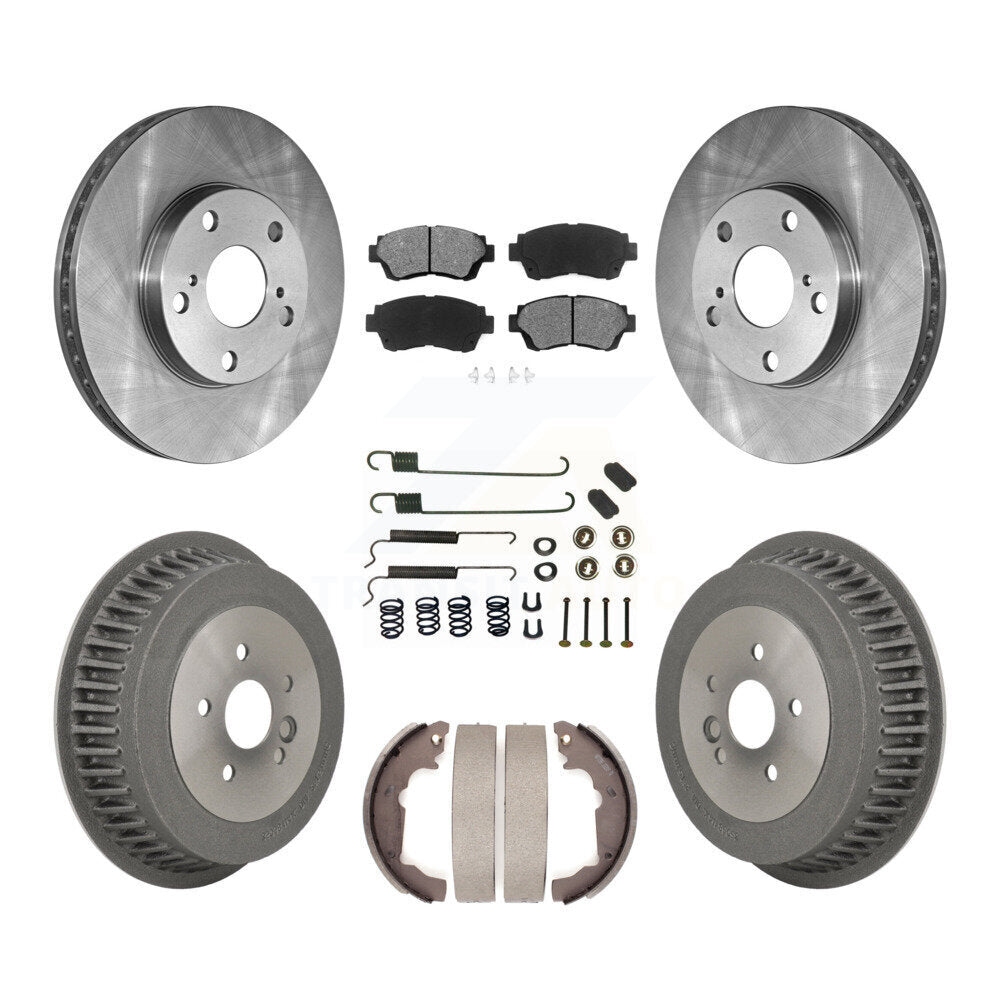 Kit de tambour à plaquettes semi-métalliques pour rotors de frein avant et arrière (7 pièces) pour Toyota Sienn 98-03