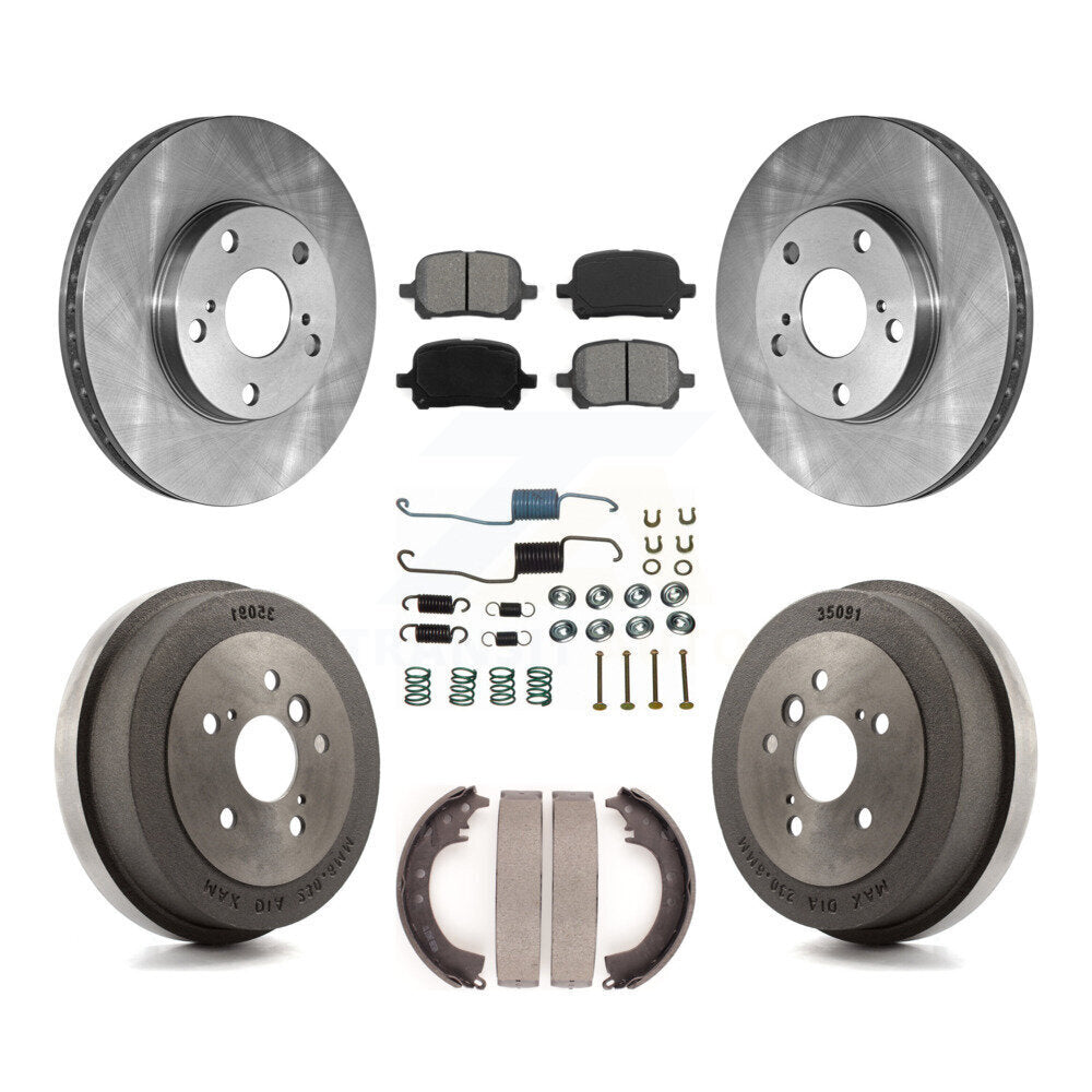 Kit de plaquettes et de tambour semi-métalliques de Rotor de frein avant et arrière (7 pièces) pour Toyota Solara 2.4