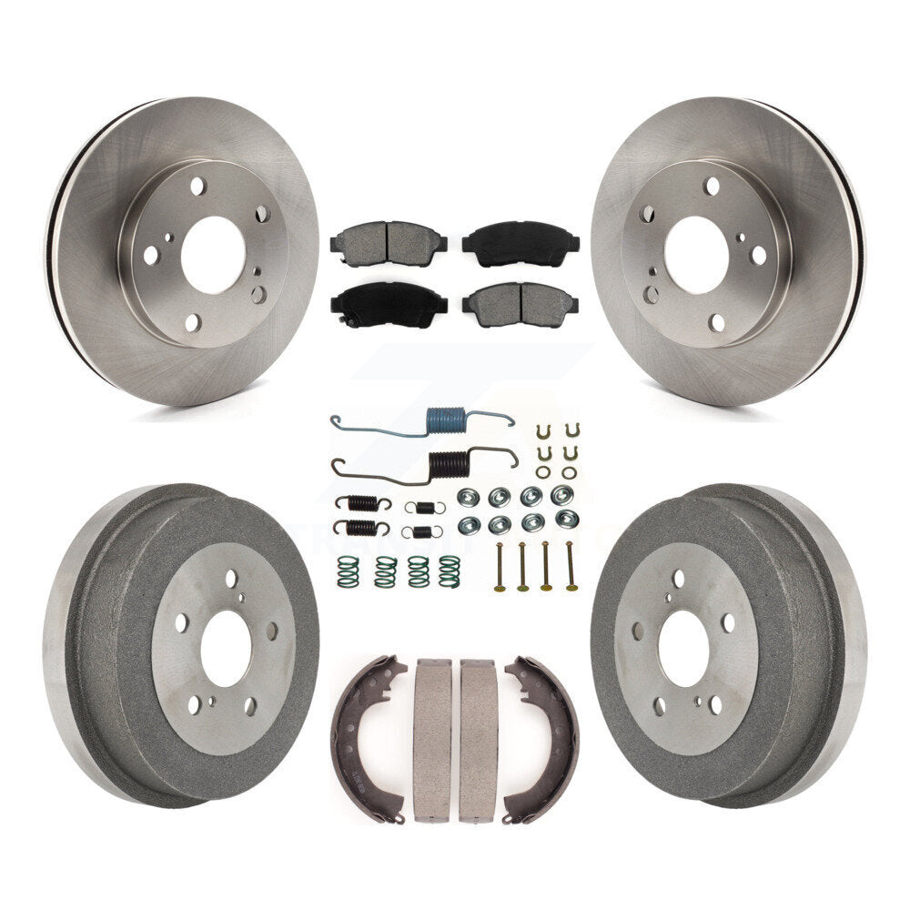 Rotors de frein avant et arrière, Kit de plaquettes et tambours semi-métalliques (7 pièces) pour Toyota Camry 2.2