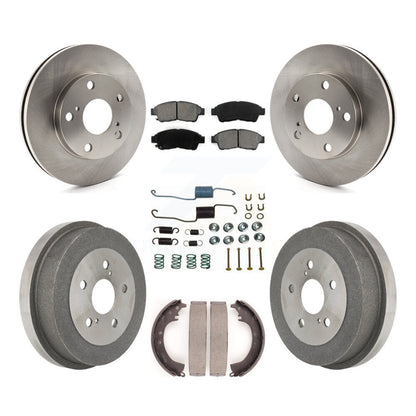 Rotors de frein avant et arrière, Kit de plaquettes et tambours semi-métalliques (7 pièces) pour Toyota Camry 2.2