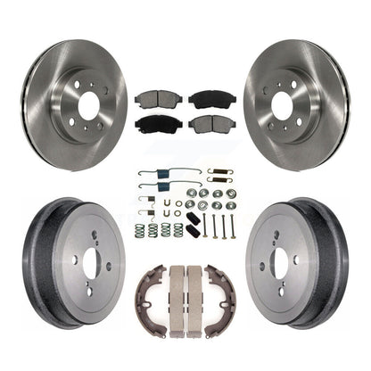Kit de plaquettes et de tambour semi-métalliques de Rotor de frein avant et arrière (7 pièces) pour Toyota Corolla Ge