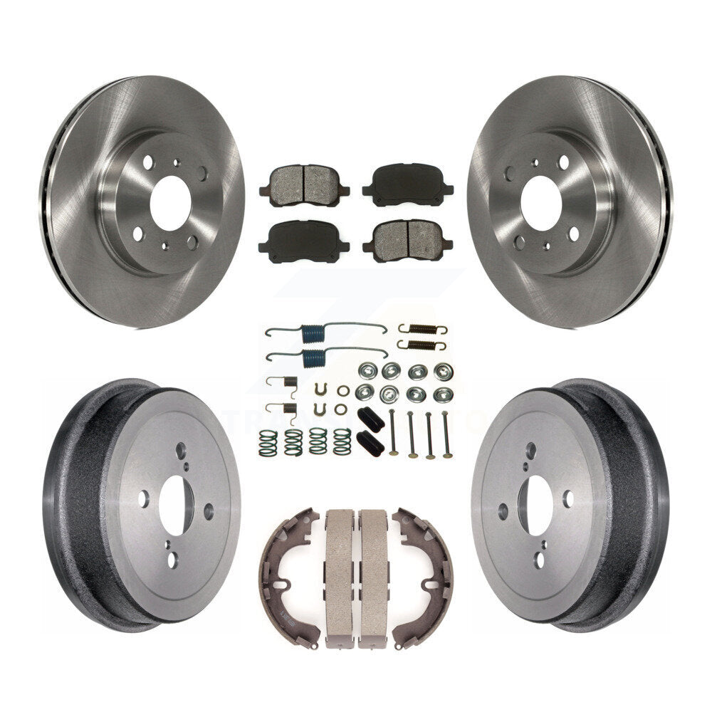 Kit de tambour à plaquettes semi-métalliques pour Rotor de frein avant et arrière (7 pièces) pour Toyota Corolla Priz