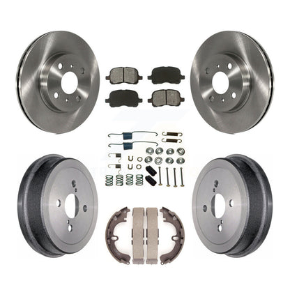 Kit de tambour à plaquettes semi-métalliques pour Rotor de frein avant et arrière (7 pièces) pour Toyota Corolla Priz