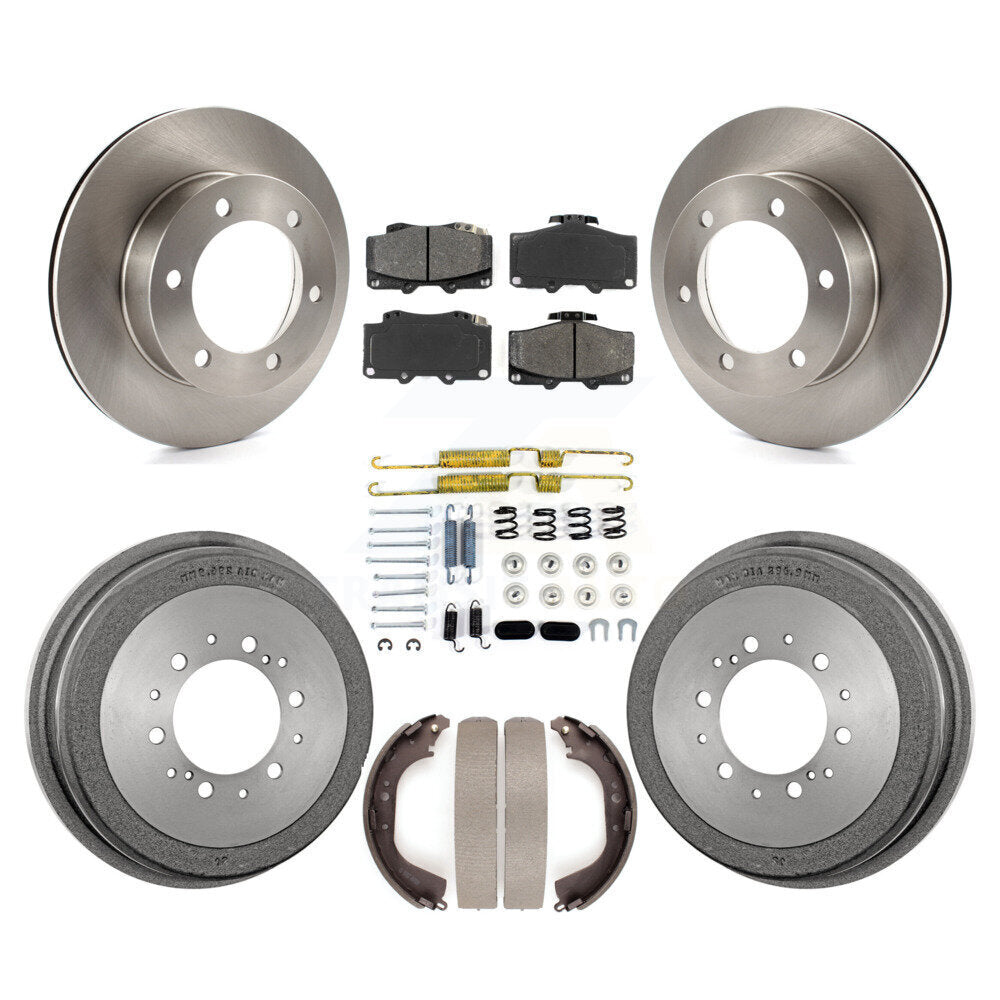 Rotor de frein à disque avant et arrière, Kit de plaquettes et de tambour semi-métalliques (7 pièces) pour Toyota Tacom