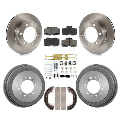 Rotor de frein à disque avant et arrière, Kit de plaquettes et de tambour semi-métalliques (7 pièces) pour Toyota Tacom