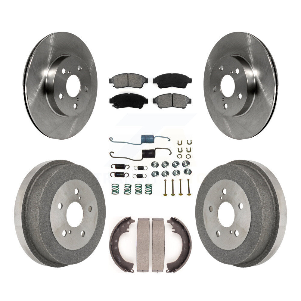 Kit de plaquettes et de tambours semi-métalliques pour rotors de frein avant et arrière (7 pièces) pour Toyota RAV 96-00