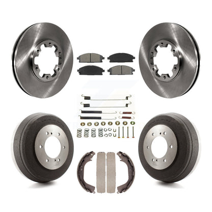 Rotors de frein avant et arrière, Kit de plaquettes et tambours semi-métalliques (7 pièces) pour Nissan Pathfinde