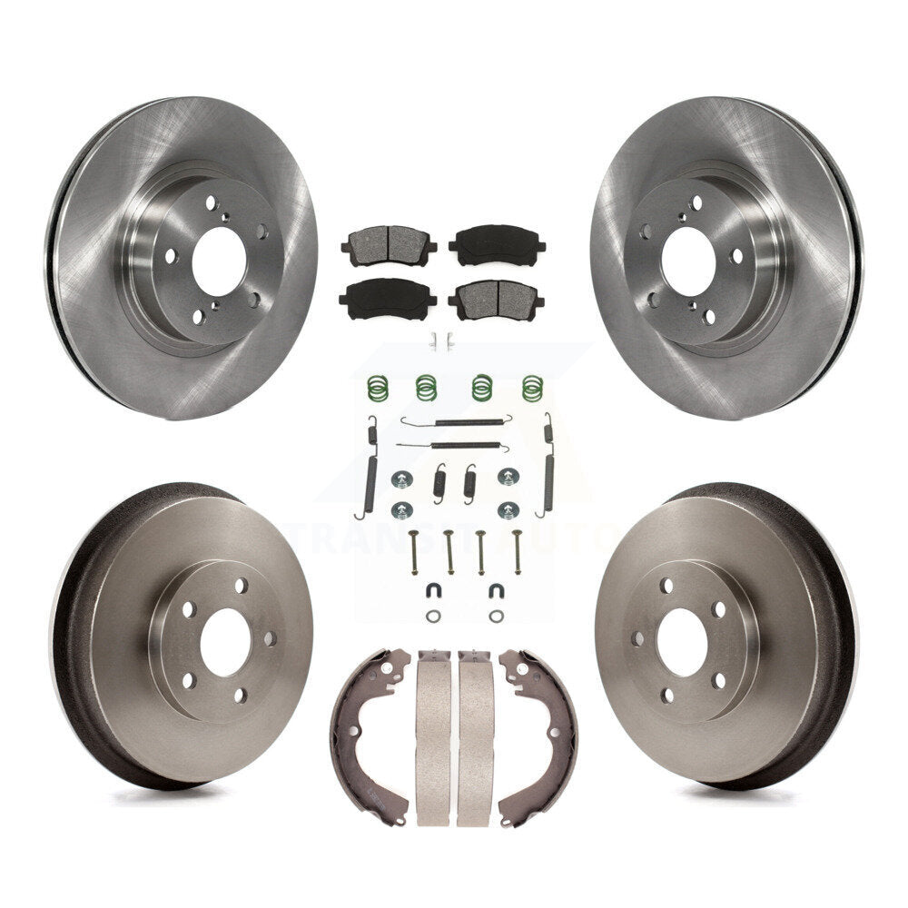 Kit de tambour à plaquettes semi-métalliques, Rotor de frein à disque avant et arrière (7 pièces) pour Subaru Foreste