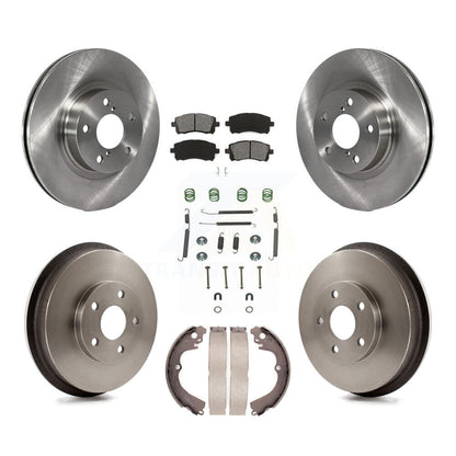 Kit de tambour à plaquettes semi-métalliques, Rotor de frein à disque avant et arrière (7 pièces) pour Subaru Foreste