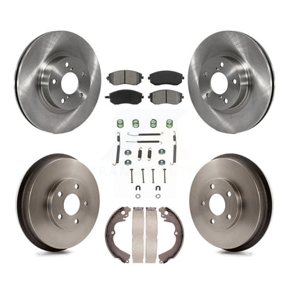 Rotors de frein à disque avant et arrière, Kit de tambour à plaquettes semi-métalliques (7 pièces) pour Subaru Imprez