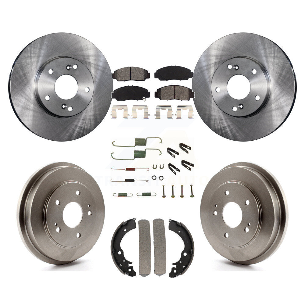 Kit de plaquettes et de tambour semi-métalliques pour Rotor de frein avant et arrière (7 pièces) pour Honda Civic Accor