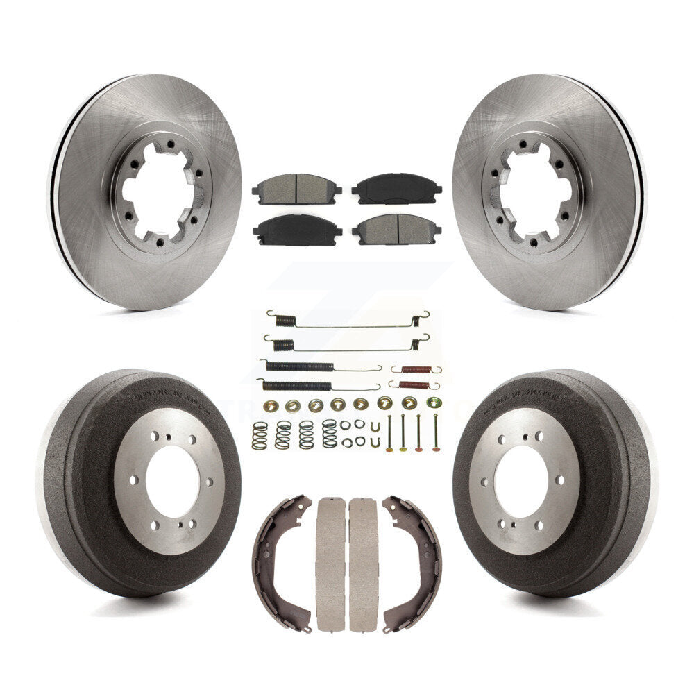 Rotors de frein avant et arrière, Kit de plaquettes et tambours semi-métalliques (7 pièces) pour Nissan Pathfinde