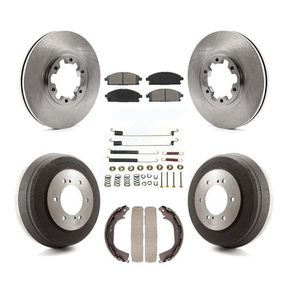 Rotors de frein avant et arrière, Kit de plaquettes et tambours semi-métalliques (7 pièces) pour Nissan Pathfinde