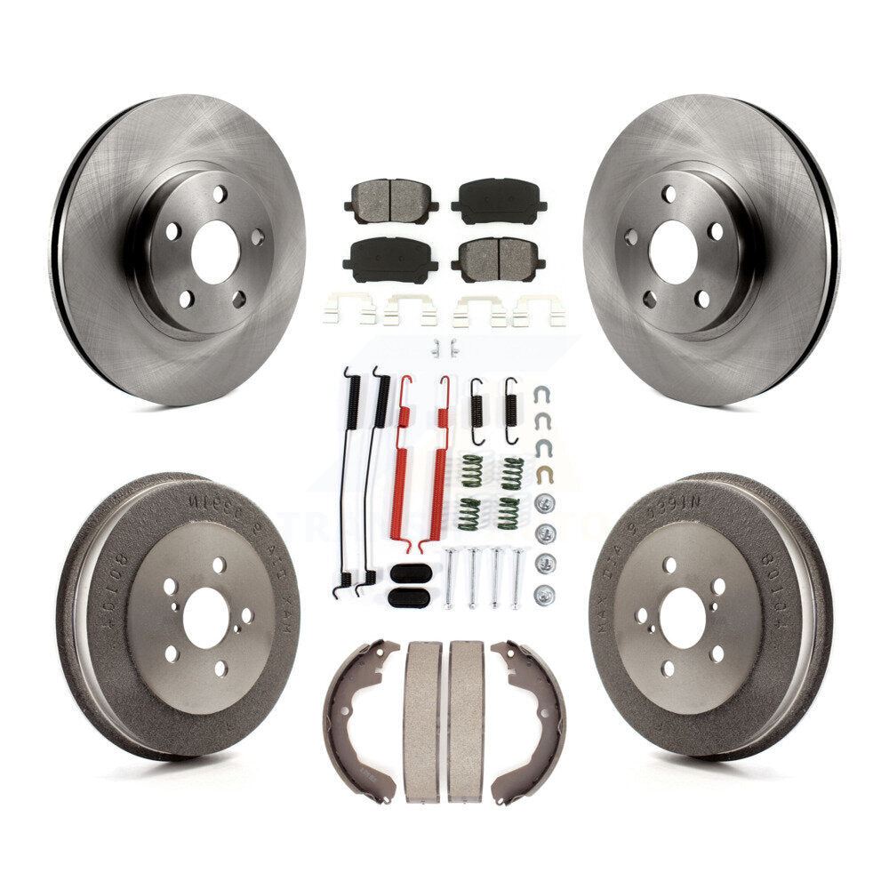 Kit de plaquettes et tambours semi-métalliques pour Rotor de frein avant et arrière (7 pièces) pour Toyota Matrix Vib