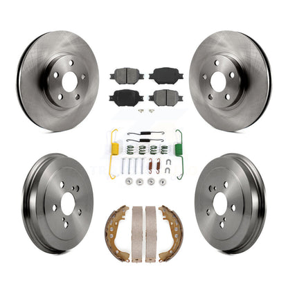 Rotor de frein à disque avant et arrière, Kit de plaquettes et de tambour semi-métalliques (7 pièces) pour Toyota Celic