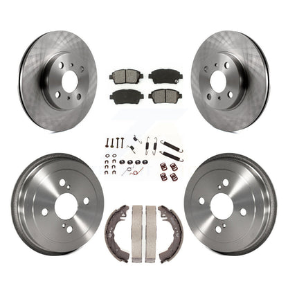 Rotors de frein avant et arrière, Kit de plaquettes et tambours semi-métalliques (7 pièces) pour Toyota Ech 01-05