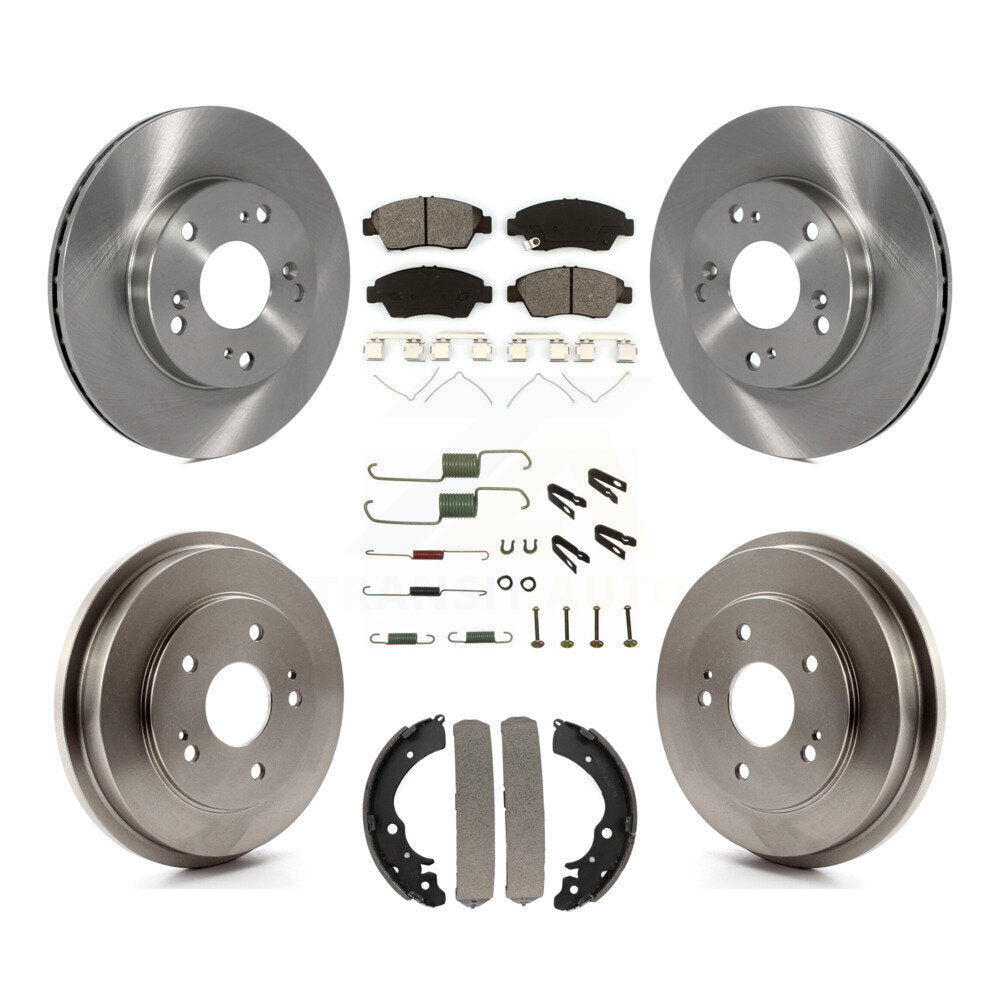 Kit de plaquettes et de tambour semi-métalliques de Rotor de frein avant et arrière (7 pièces) pour Honda Civic Hybri