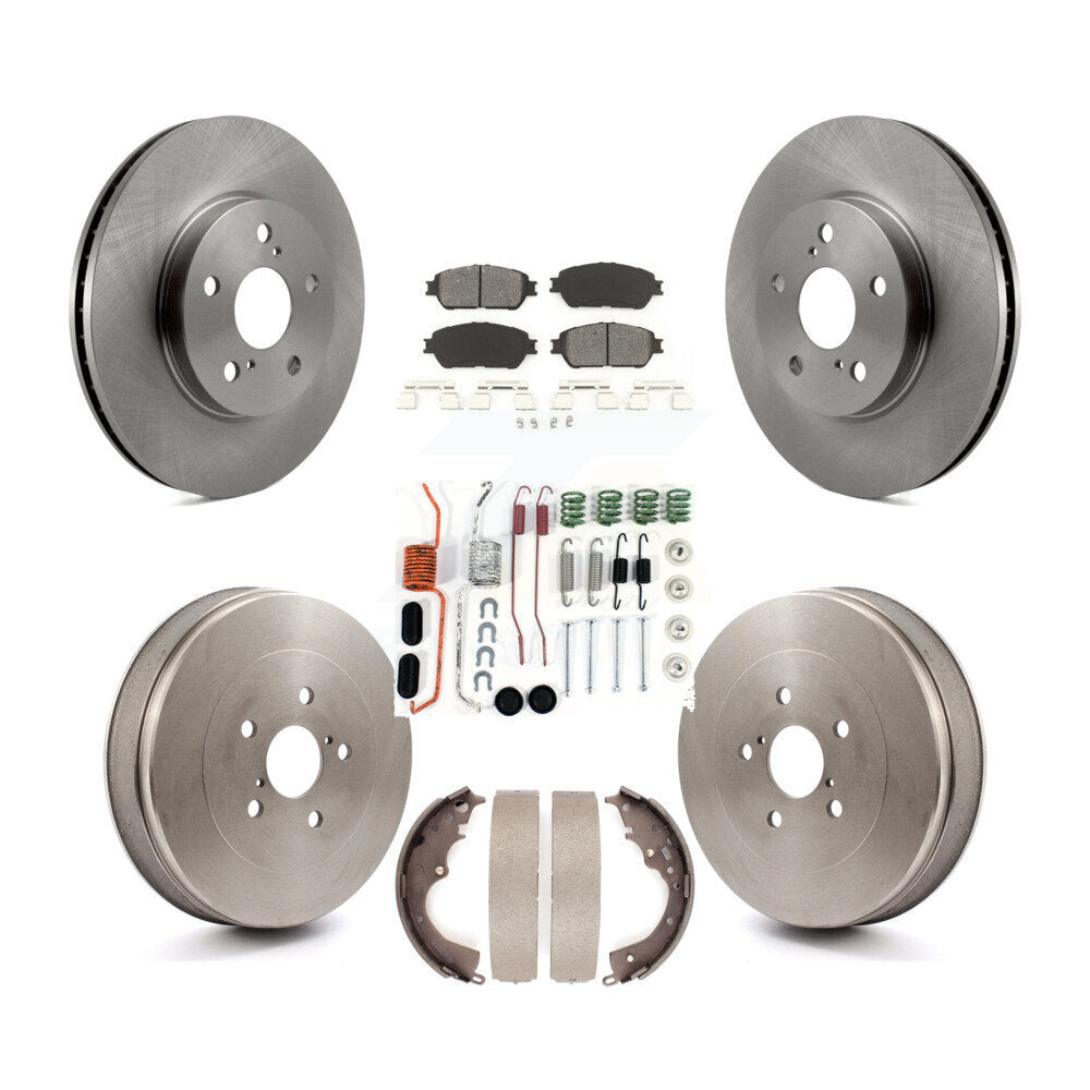 Kit de tambour à plaquettes semi-métalliques pour rotors de frein avant et arrière (7 pièces) pour Toyota Sienn 04-10