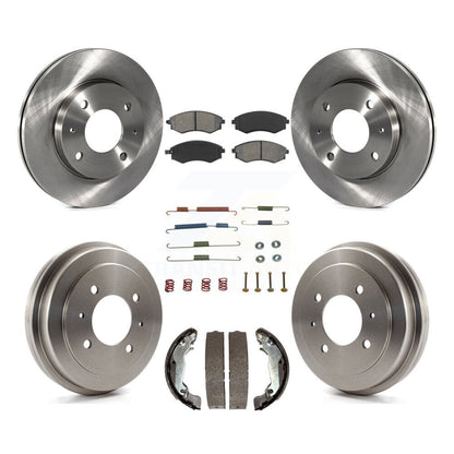 Kit de tambour à plaquettes semi-métalliques, Rotor de frein à disque avant et arrière (7 pièces) pour Hyundai Elantr