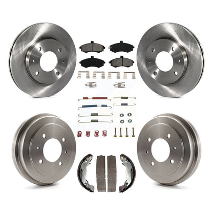 Kit de tambour à plaquettes semi-métalliques, Rotor de frein à disque avant et arrière (7 pièces) pour Hyundai Elantr