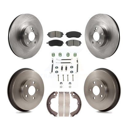 Kit de tambour à plaquettes semi-métalliques, Rotor de frein à disque avant et arrière (7 pièces) pour Subaru Foreste